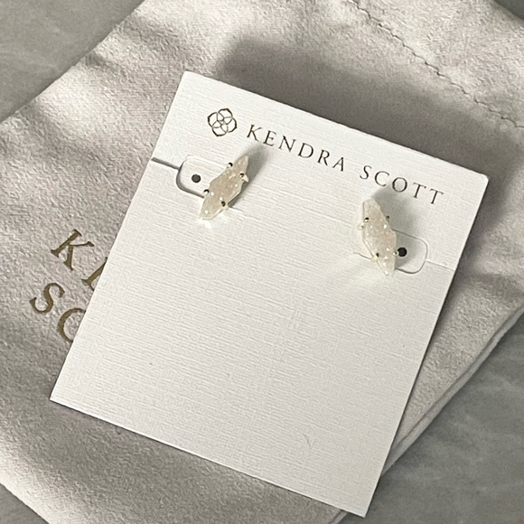 Kendra Scott Jewelry - Kendra Scott Brook Iridescent Druzy Gold Plated Earrings